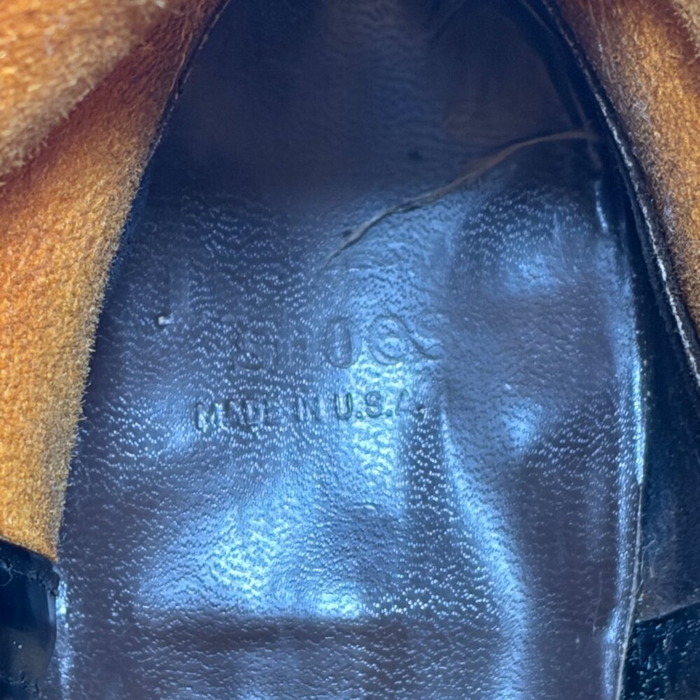 Landis Vtg Tan Leather Campus Distressed Boots Wide 9.5 - Picture 14 of 16